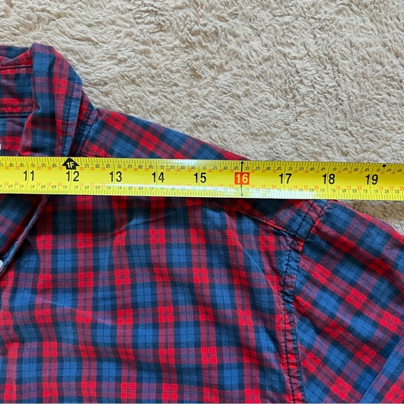 American Eagle 100% Cotton Checkered Plaid Button Down Shirt Men’s Size L - Picture 7 of 7